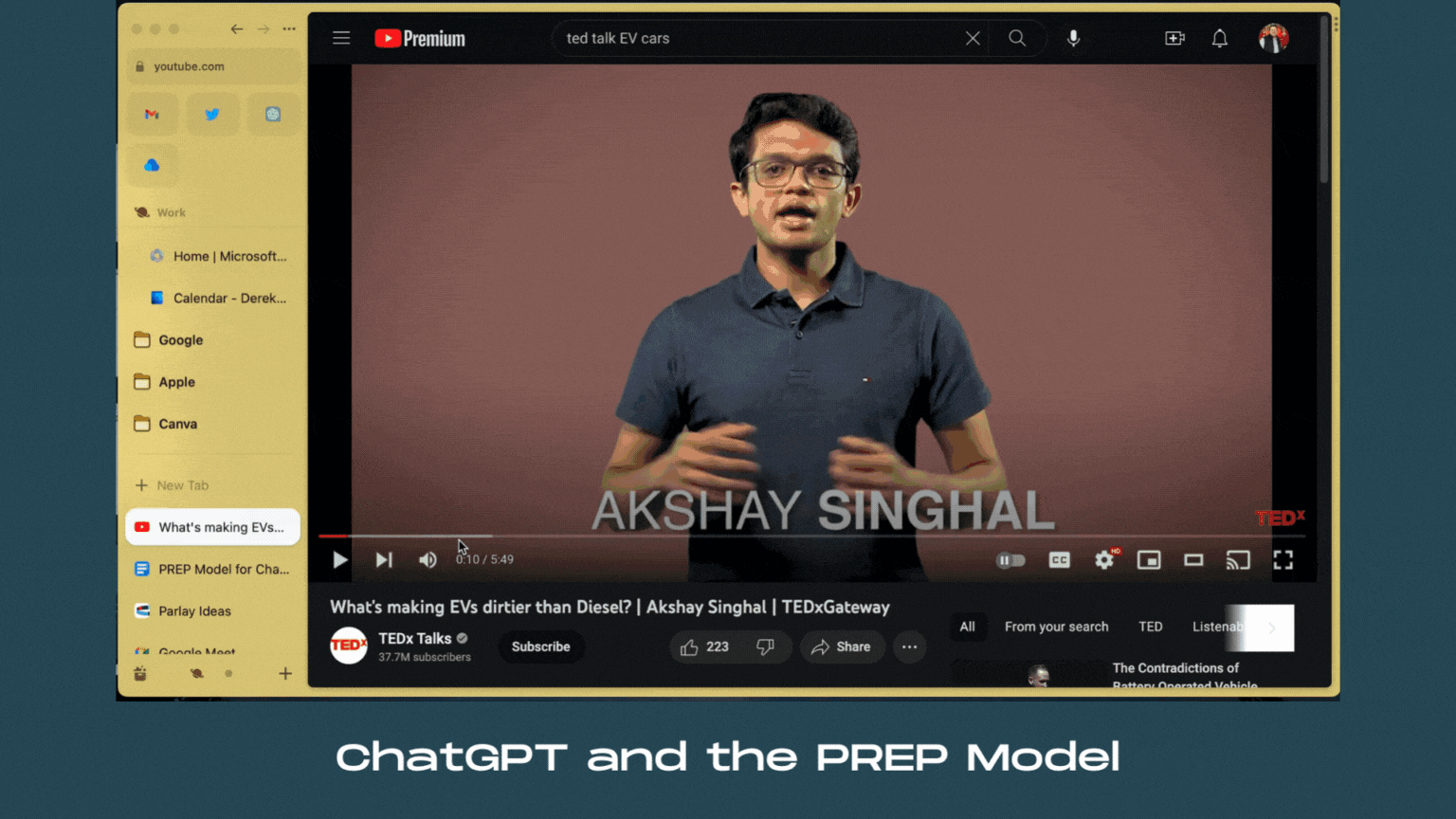 ChatGPT generating an entire lesson using the PREP model